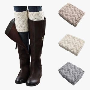 Gray and Tan Leg Warmers